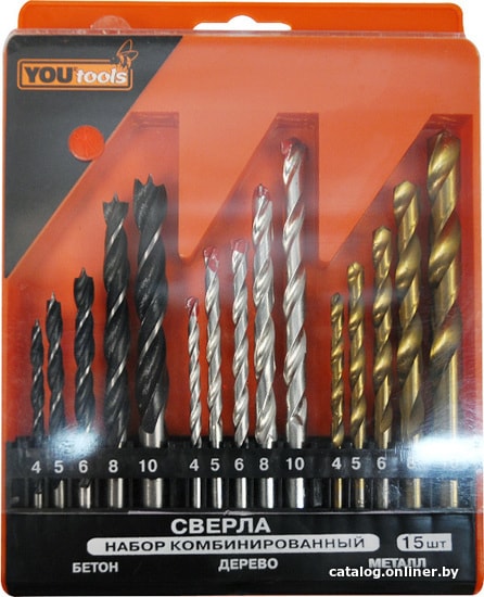 

Набор оснастки Yourtools Смешанный набор сверл (15 предметов)