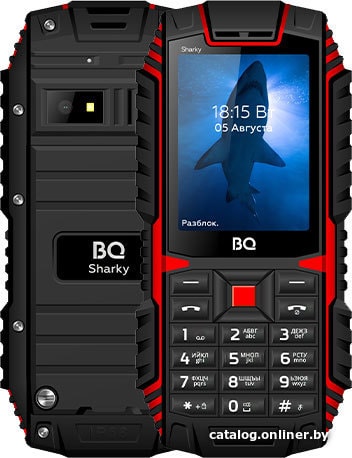 

Кнопочный телефон BQ-Mobile BQ-2447 Sharky (черный/красный)