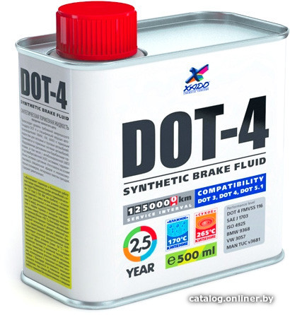 

Тормозная жидкость Xado DOT4 0.5л