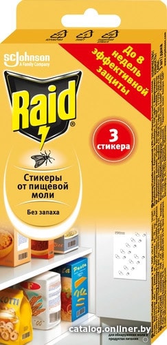 

Лента от насекомых Raid Стикеры от пищевой моли 6х3