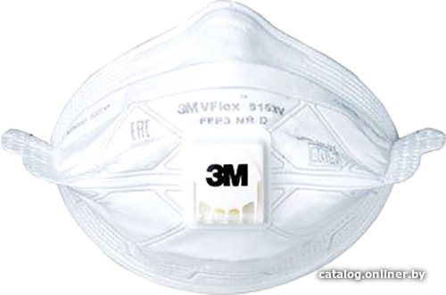 

Респиратор-полумаска 3M Противоаэрозольная фильтрующая полумаска 9163 Vflex (15 шт)
