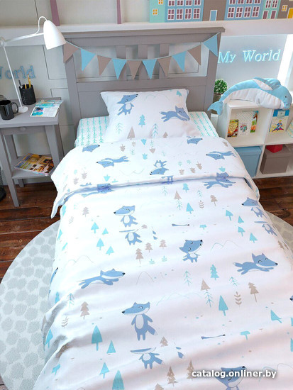 

Постельное белье Amarobaby Time to Sleep В лесу AMARO-3403-VL (серый/белый)
