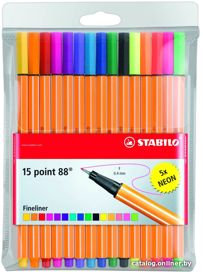 

Набор капиллярных ручек Stabilo Point 88 8815-1 (15 цв)