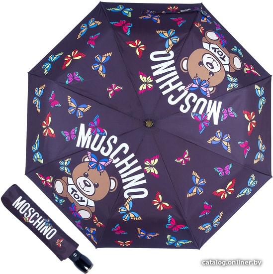

Складной зонт Moschino 8129-OCA Butterfly Bear Black