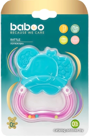 

Погремушка с прорезывателем Baboo Слоник 15-003