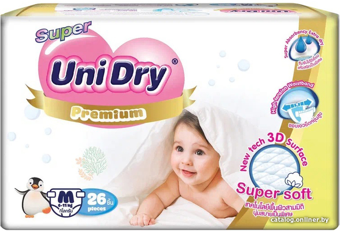 

Подгузники UniDry Super Premium M (26 шт)