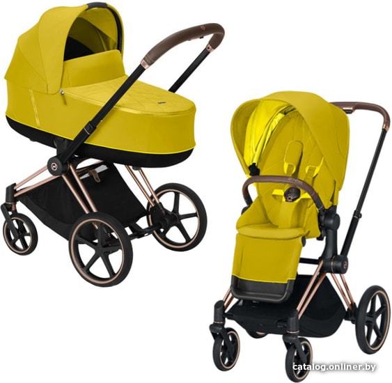 

Универсальная коляска Cybex Priam 2020 (mustard yellow, рама розовое золото)