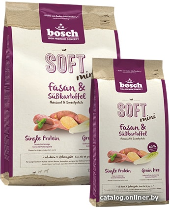 

Сухой корм для собак Bosch Soft Mini Pheasant&Sweet Potato 1 кг