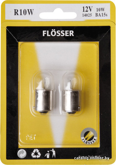 

Галогенная лампа Flosser R10W 12V 10W BA15s 2шт [914025]