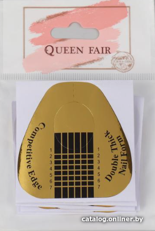 

Форма для наращивания и моделирования ногтей Queen Fair (золотой) 10 шт