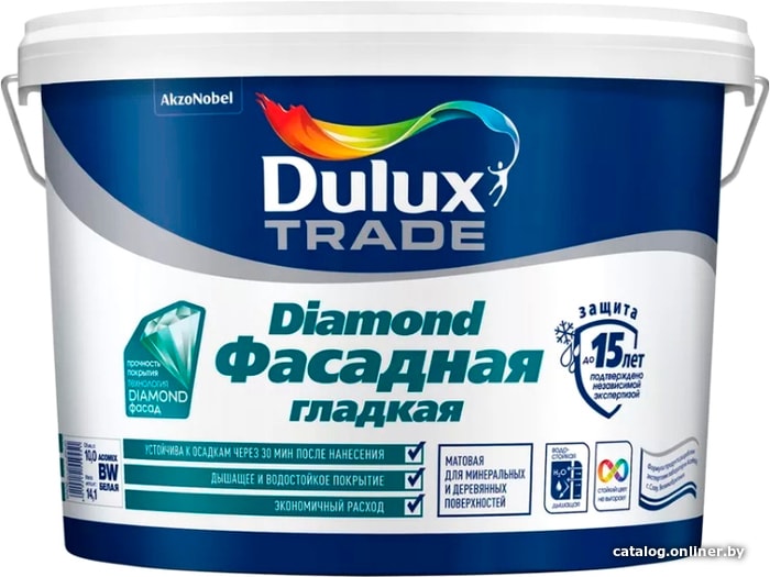 

Краска Dulux Diamond Фасадная Гладкая (10 л)