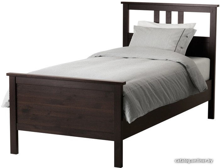 

Кровать Ikea Хемнэс 200x90 (черно-коричневый, без основания) 303.691.38