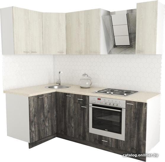 

Готовая кухня Хоум Лайн Луиза Люкс 1200x2200 угловой (сосна пасадена/сосна касцина)