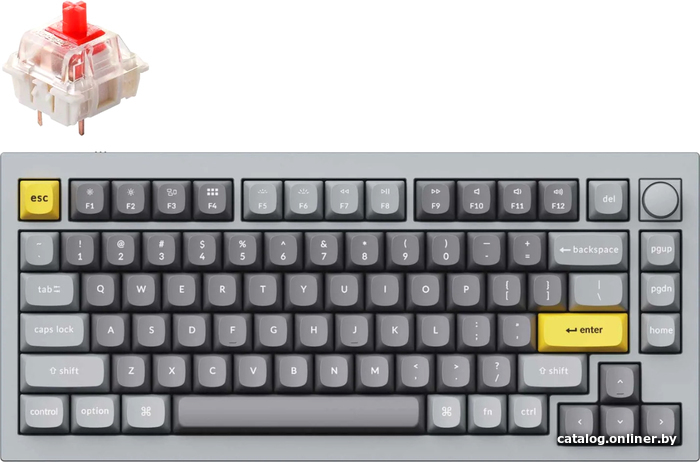 

Клавиатура Keychron Q1 V2 RGB Q1-N1 (Gateron G Pro Red, нет кириллицы)