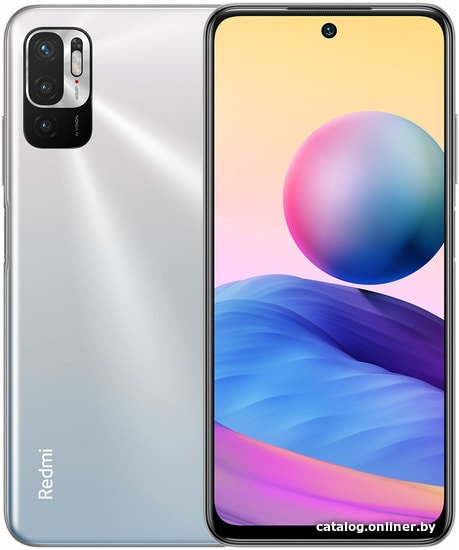 

Смартфон Xiaomi Redmi Note 10T 4GB/128GB с NFC (серебристый хром)