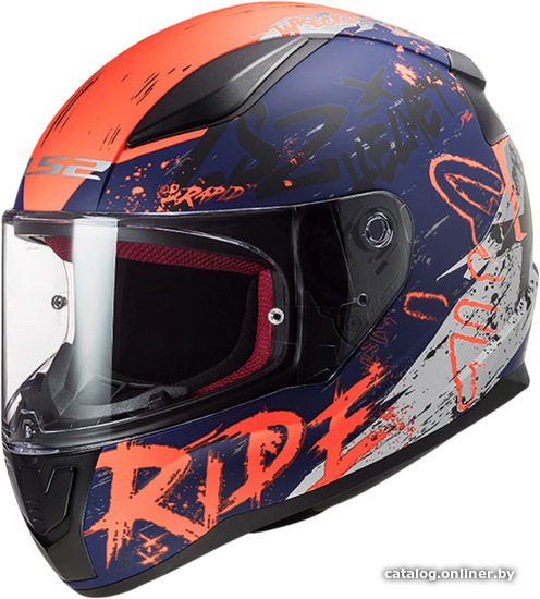 

Мотошлем LS2 FF353 Rapid Naughty (L, matt blue/fluo orange)