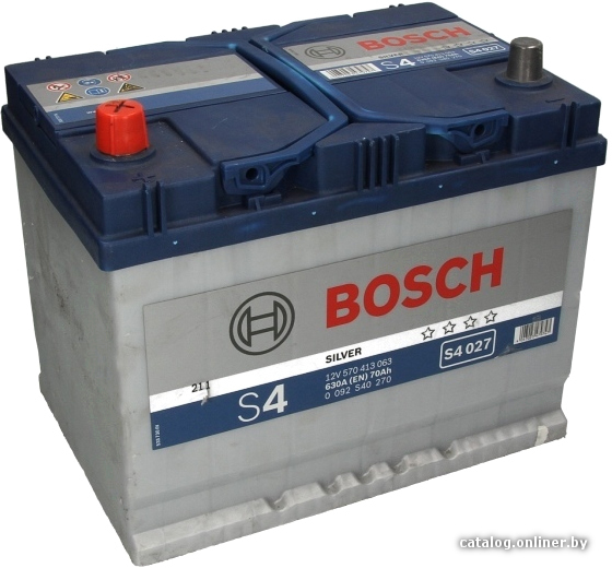 

Автомобильный аккумулятор Bosch S4 027 (570413063) 70 А/ч JIS