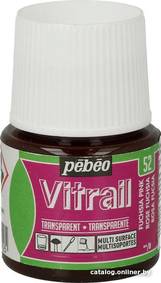 

Краска для стекла и керамики PEBEO Vitrail 050-052 (45 мл, фуксия)