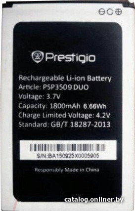 

Аккумулятор для телефона Prestigio PSP3509 DUO