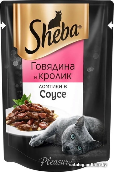 

Пресервы Sheba Pleasure Ломтики в соусе. Говядина и кролик 85 г
