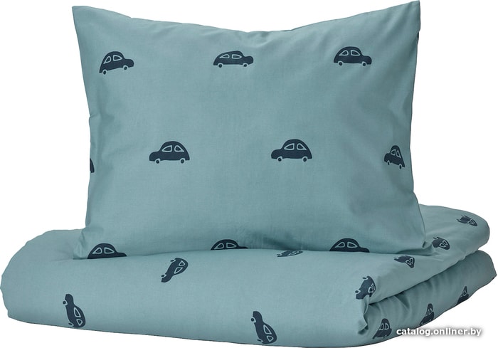 

Постельное белье Ikea Барндрем 150x200 705.043.80 (орнамент машина/синий)