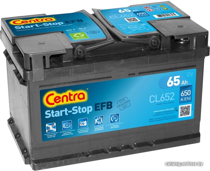 

Автомобильный аккумулятор Centra Start-Stop EFB CL652 (65 А·ч)