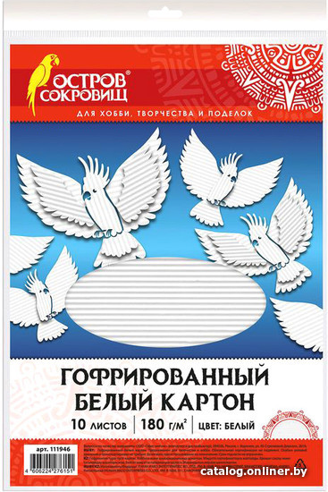 

Набор белого картона Остров Сокровищ 111946