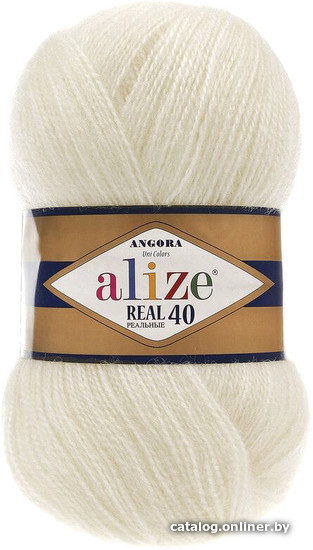 

Пряжа для вязания Alize Angora real 40 450 (480 м, жемчужный)