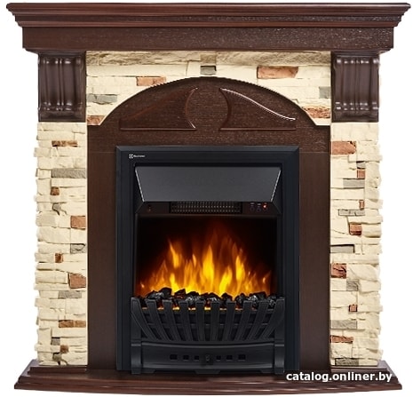

Портал Firelight Torre Classic (камень сланец натуральный/шпон темный дуб)