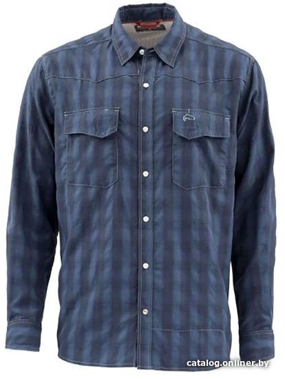 

Рубашка Simms Big Sky LS Shirt (XL, синий/черный)