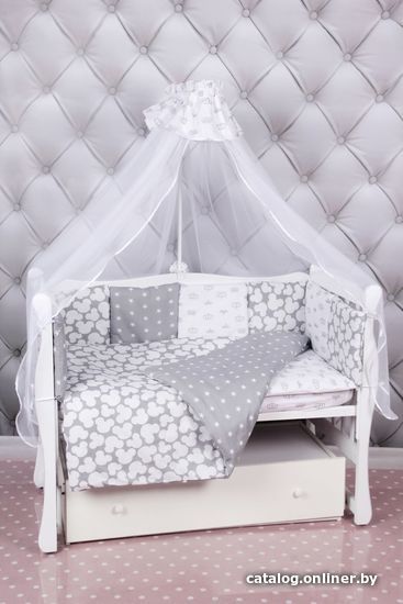 

Постельное белье Amarobaby Silver (18 предметов, серый)