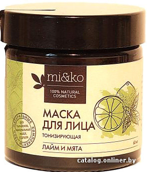 

mi&ko Маска для лица тонизирующая Лайм и мята (60 мл)