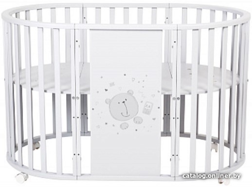 

Кроватка-трансформер Polini Kids French 925 Teddy (белый)