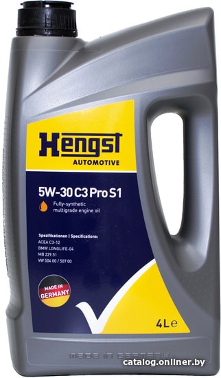 

Моторное масло Hengst 5W-30 C3 Pro S1 4л