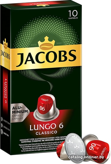 

Кофе в капсулах Jacobs Lungo 6 Classico 10 шт