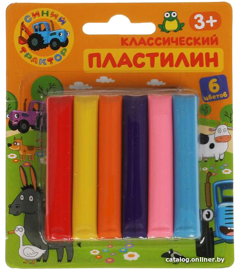 

Пластилин MultiArt Синий трактор MCB-6-BT (6 цветов)