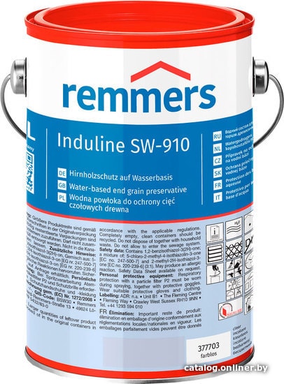 

Пропитка Remmers Induline SW-910 377784 (бесцветный, 0.5 л)
