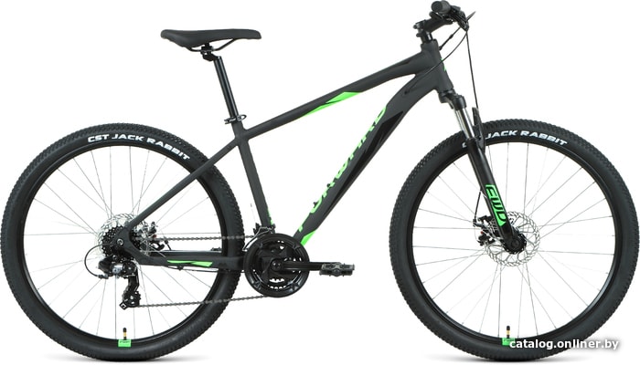 

Велосипед Forward Apache 27.5 2.2 S disc р.15 2021 (черный матовый/зеленый)