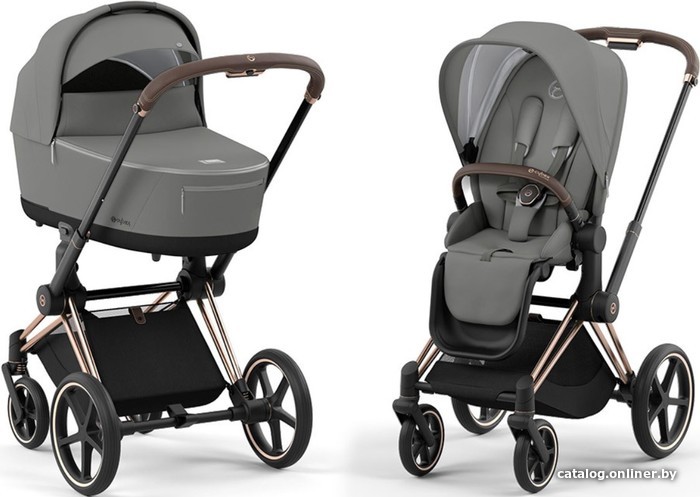 

Универсальная коляска Cybex Priam IV (2 в 1, soho grey/rose gold frame)