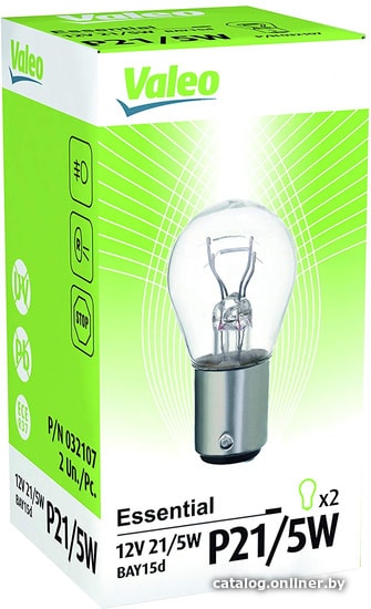 

Лампа накаливания Valeo P21/5W Essential 2шт