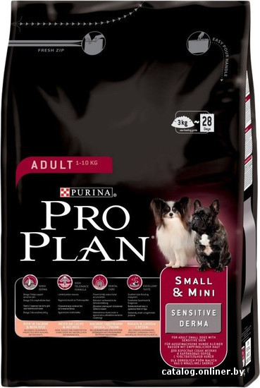 

Сухой корм для собак Pro Plan Adult Small & Mini Sensitive Derma 3 кг