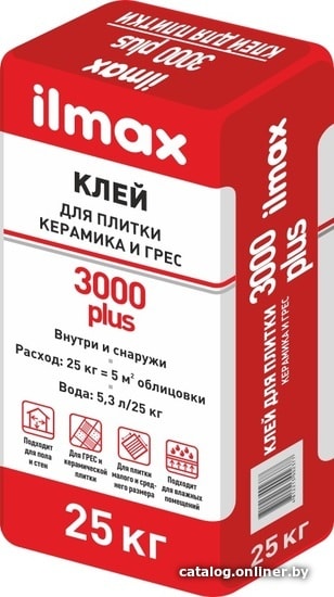

Клей для плитки ilmax 3000 plus