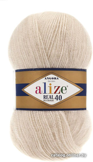 

Пряжа для вязания Alize Angora real 40 67 (480 м, молочно-бежевый)