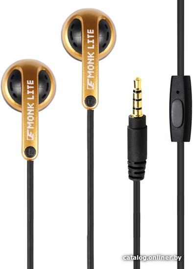 

Наушники Venture Electronics Monk Lite Standard 3.5 TRS Mic-U (черный/золотистый)