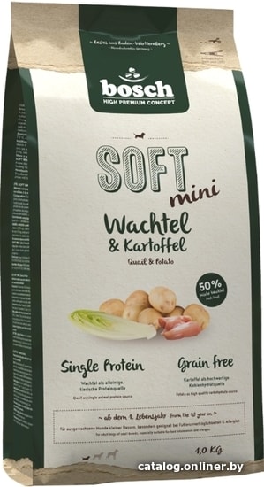 

Сухой корм для собак Bosch Soft Mini Quail & Potato 1 кг