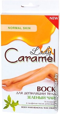 Lady caramel воск для депиляции тела зеленый чай