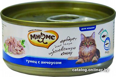 

Консервированный корм для кошек Мнямс тунец с анчоусами в нежном желе 70 г