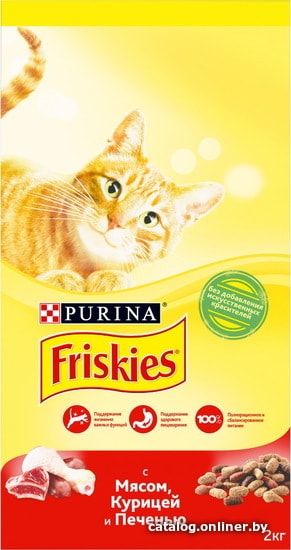 

Сухой корм для кошек Friskies с мясом, курицей и печенью 2 кг