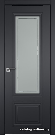 

Межкомнатная дверь ProfilDoors 2.103U 80x200 (черный матовый, стекло гравировка 4)