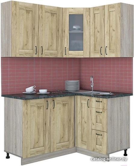 

Готовая кухня Интерлиния Мила Хольц 14x12 (дуб золотой)